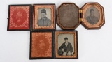 CIVIL WAR SOLDIER IMAGE LOT OF 3 ROSE AMBRO TIN