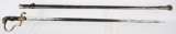 WW1 IMPERIAL GERMAN LION HEAD SWORD w SCABBARD WWI
