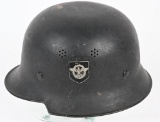 WWII NAZI DOUBLE DECAL FEUERSCHUTZPOLIZEI HELMET
