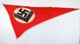 WWII NAZI GERMAN RAD RADwJ FLAG PENNANT WW2