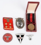 WWII NAZI GERMAN MEDAL AND BADGE NSDAP LUFTWAFFE
