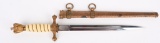 WWII NAZI GERMAN KRIEGSMARINE OFFICER DAGGER WW2