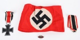 WWII NAZI GERMAN EKII NSDAP ARMBAND HJ BADGE LOT