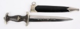 WWII NAZI GERMAN SS M33 DAGGER NUMBERED BY KLASS