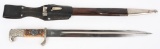WWII NAZI POLIZEI UN-SLOTTED STAG GRIP BAYONET WW2