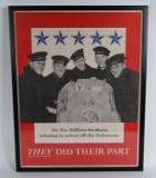 WWII THE SULLIVANS THEY DID THEIR PART POSTER WW2