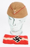 WWII NAZI GERMAN HITLER YOUTH OVERSEAS CAP ARMBAND