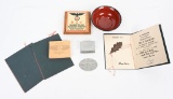 WWII NAZI GERMAN LOT KM DSV NSDAP PLAQUE AWARD DOC
