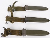 U.S. WWII & KOREAN WAR M8 & M8A1SCABBARD LOT (3)