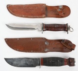 WWII US MADE FIGHTING KNIFE LOT RH 34 & E.G.W. WW2