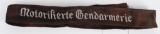 WWII NAZI MOTORISIERTE GENDARMERIE CUFFTITLE WW2