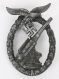 WW2 NAZI GERMAN LUFTWAFFE FLAK ARTILLERY WAR BADGE