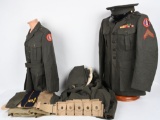 NAMED WWII US 6TH MARINE DIVISION UNIFORM GROUP