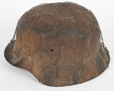 WWII NAZI GERMAN M42 CAMO CHICKEN WIRE HELMET WW2