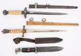 WWII NAZI GERMAN DAGGER LOT KRIEGS HJ LUFTWAFFE