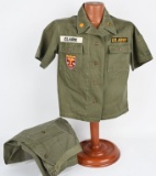 VIETNAM NAMED PATCHED HBT MEDICAL OFFICER UNIFORM