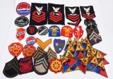 WWII US ARMY & USN & MARINE CORPS PATCH LOT WW2