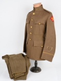 1920's 45th DIVISION FRENCH MADE UNIFORM 103rd INF