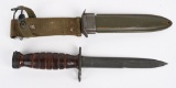 WWII US M4 BAYONET FOR M1 CARBINE W/ M8 SCABBARD