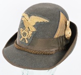 WWII ITALIAN ALPINE OFFICER'S HAT ALPINI WW2