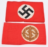 WWII NAZI GERMAN ARMBAND LOT NSDAP & SA WW2