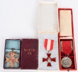 WW1 & WWII NAZI GERMAN CASED MEDAL LOT WW2