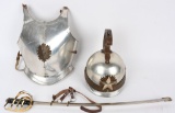 EARLY CHILDS CAVALRY SWORD & BREASTPLATE HELMET