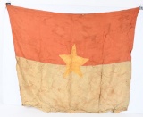 ORIGINAL UNUSUAL VIETNAM VIET CONG SILK FLAG