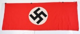WWII NAZI GERMAN NSDAP FLAG W/ ACCEPTANCE STAMP