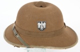 WWII NAZI GERMAN TROPICAL PITH HELMET 1942 DATED