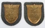 WWII NAZI GERMAN HEER CAMPAIGN SHIELD LOT OF 2 WW2