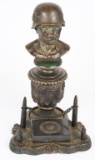 IMPERIAL & NAZI GERMAN TRENCH ART WITH SOLDIER WW2