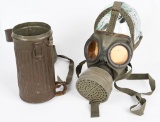 WWII NAZI GERMAN M30/38 GASMASK WITH STRAPS WW2