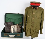 WWII JAPANESE OFFICER UNIFORM GROUPING MAP CASE