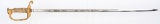 WWII US NAVY OFFICERS SWORD NAMED US NAVY WW2