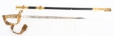 WWI US NAVY OFFICERS SWORD NAMED US NAVY WW2
