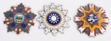 CHINESE ORDER & MEDAL LOT OF 3 BREAST STARS