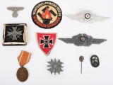 WWII NAZI GERMAN MEDAL INSIGNIA LOT HEER NSDAP SA