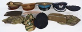 MILITARY HEADGEAR LOT US GERMAN RUSSIAN WWII COLD