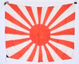 WWII JAPANESE RISING SUN SILK FLAG 29X36 WW2