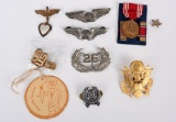 WWII US MILITARY INSIGNIA BADGE WINGS LOT WW2