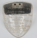 WWII P-38 REARVIEW MIRROR W/ D-day CONNECTION WW2