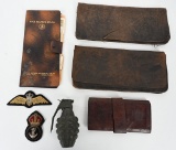 MILITARY LOT GRENADE CIVIL WAR WALLET WINGS