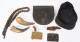 US MILITARY LOT CONFEDERATE SPAN AM KEPI HORNS