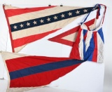 WWII US 4pc LOT V FOR VICTIORY APRON + PENNANTS