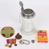 US MILITARY LOT BEER STEIN 1943 COCA COLA CARDS