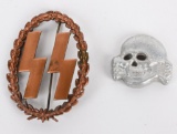 REPRO WWII NAZI GERMAN SS INSIGNIA LOT SKULL WW2