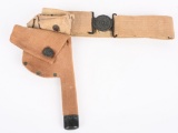US NAVY MILLS WOVEN EAGLE SNAP HOLSTER + BELT