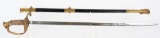 WW1 NAMED USN NAVAL OFFICER SWORD WWI