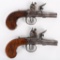 PAIR OF BELGIUM FLINTLCOK BOOT PISTOLS